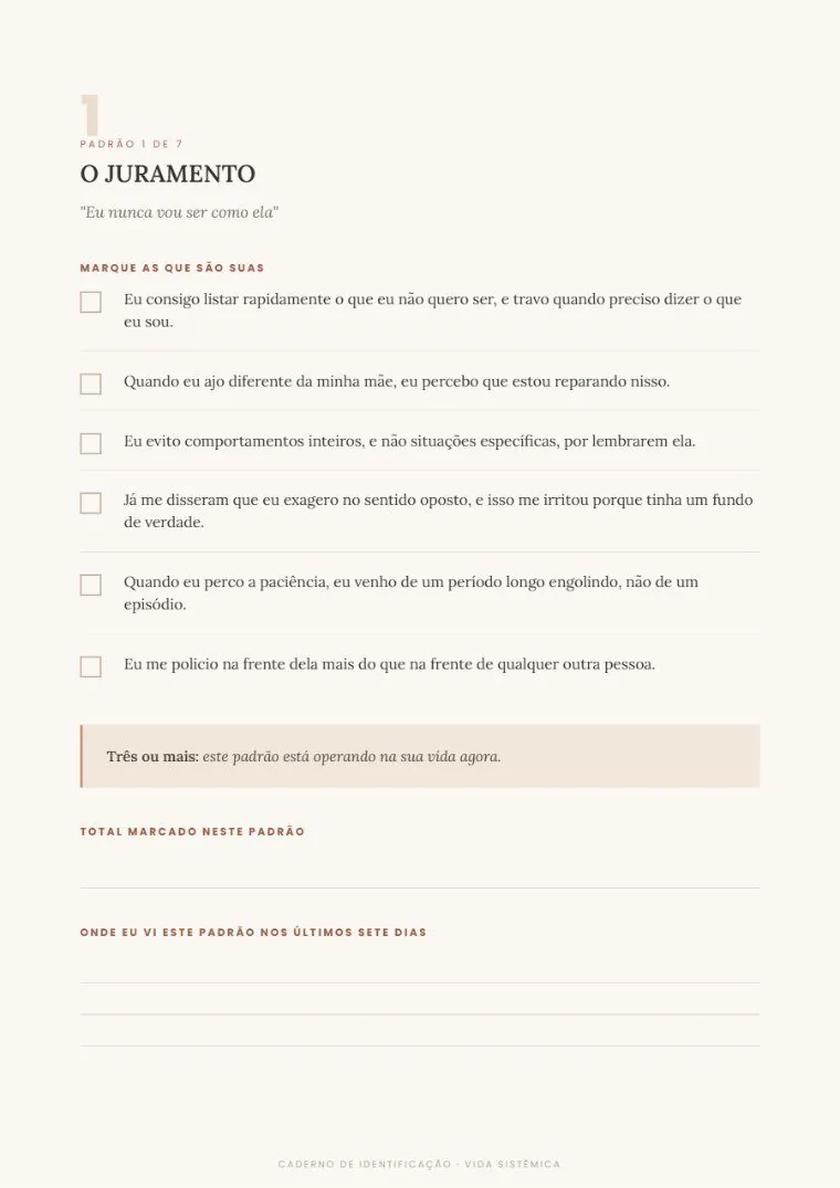 Página de identificação